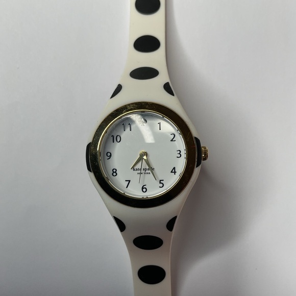 Kate Spade Chic Polka Dot Watch with White Band - Picture 2 of 2